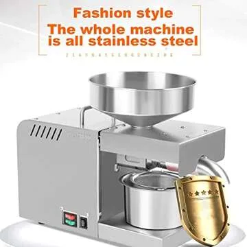 CGOLDENWALL Oil Press Machine Automatic Oil Extractor with Dual Temperature Control Cold/Hot Oil Expeller for Commercial Home Use, Stainless Steel for Nuts Walnut Linseed Almond Rapeseed Sesame