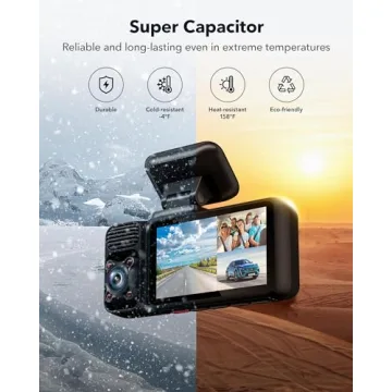 REDTIGER 4K Dash Cam with GPS & 3 Channels