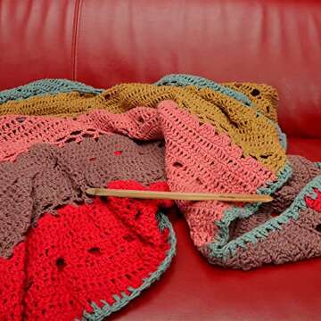 JubileeYarn Double Ended Bamboo Tunisian Crochet Hooks Set - 15 Sizes