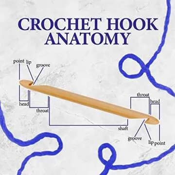 JubileeYarn Bamboo Tunisian Crochet Hooks Set - 15 Sizes