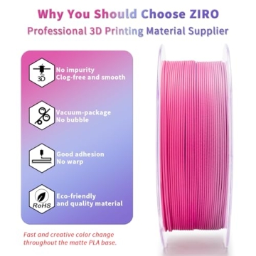 ZIRO Matte Multi Colors Filament for Vibrant 3D Prints
