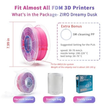 ZIRO Matte Multi Colors Filament for Vibrant 3D Prints