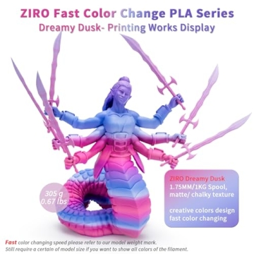 ZIRO Matte Multi Colors Filament for Vibrant 3D Prints