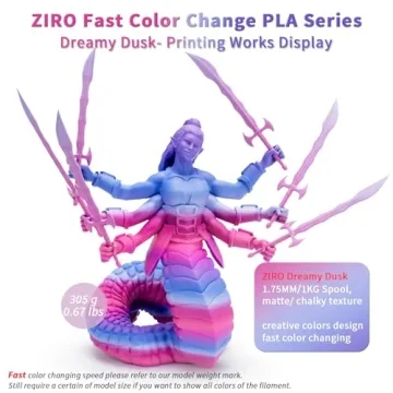 ZIRO Matte Multi Colors Filament for Vibrant 3D Prints