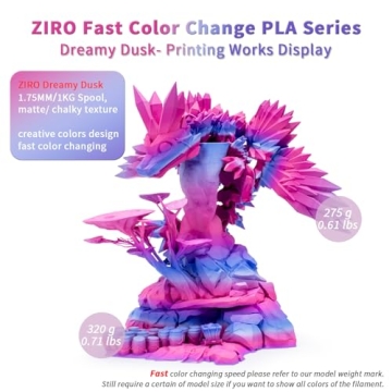 ZIRO Matte Multi Colors Filament for Vibrant 3D Prints