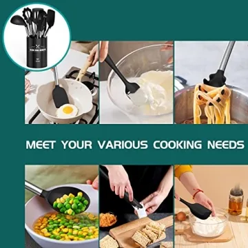 Silicone Cooking Utensil Set - 15PCS Non-Stick Tools