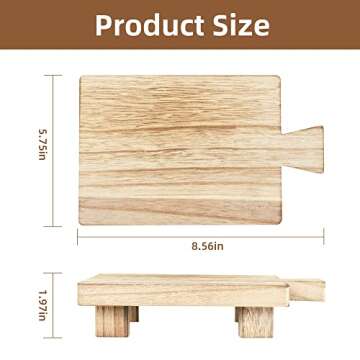 Wood Pedestal Riser for Home Kitchen Bathroom Decor