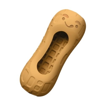 Nylabone Strong Chew Fillable Peanut Dog Treat Toy, Cute Dog Toys for Aggressive Chewers, Allergen-F...
