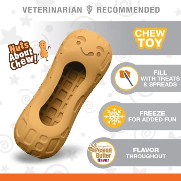 Nylabone Strong Chew Fillable Peanut Toy for Dogs