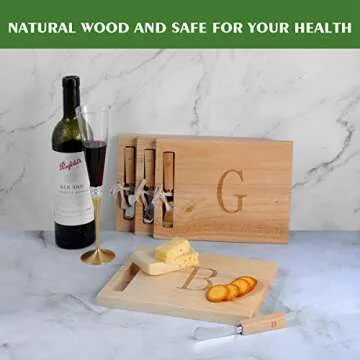 Personalized Oak Charcuterie Board with Cheese Knife