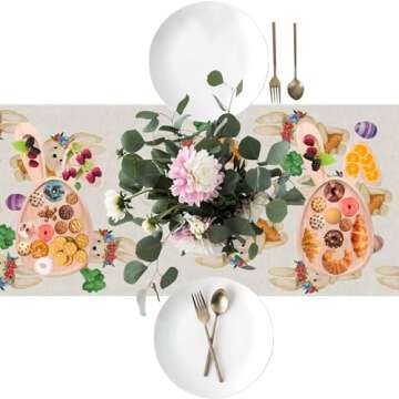 TangFee 17"x11" Easter Egg Shape Wooden Platters, Easter Egg-Shaped Wood Trays, Charcuterie Board fo...