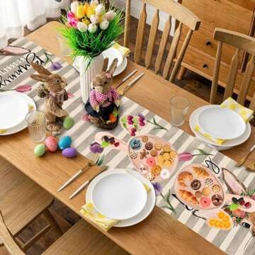 TangFee 17"x11" Easter Egg Shape Wooden Platters, Easter Egg-Shaped Wood Trays, Charcuterie Board for Easter or Spring, 2pack