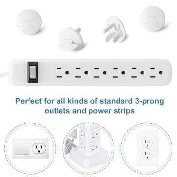 Outlet Covers Baby Proofing White - PRObebi 38 Pack Plug Covers for Electrical Outlets, Child Proof Socket Covers, Baby Safety Products for Home, Office, Easy Insatllation, Protect Babies