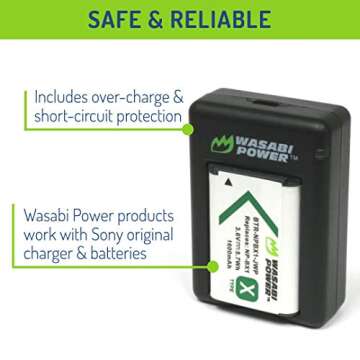 Wasabi Power NP-BX1 Battery Pack & Dual USB Charger
