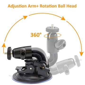 DSLR Scution Cup Mount,Double-Protection-Design with 3M Sticky Pad for Nikon Canon Sony Pentax Olympus KamKorda DURAGADGETDSLR Cameras by WOLEYI