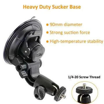 Stable DSLR Suction Cup Mount with 3M Pad for Safe Filming