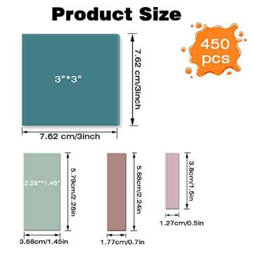 AWEELON Transparent Sticky Notes -450PCS Waterproof Clear Sticky Notes Tabs Set for Annotation Books...