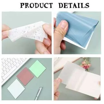 AWEELON Transparent Sticky Notes -450PCS Waterproof Clear Sticky Notes Tabs Set for Annotation Books Page Markers Index Bible Accessories Aesthetic School Study Supplies