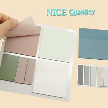 AWEELON Transparent Sticky Notes -450PCS Waterproof Clear Sticky Notes Tabs Set for Annotation Books Page Markers Index Bible Accessories Aesthetic School Study Supplies