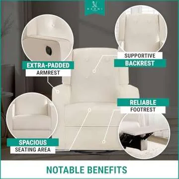 Naomi Home Multifunctional Nursery Glider Recliner for Comfort