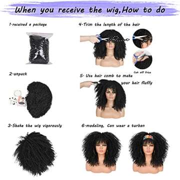 ANNISOUL Curly Wig for Black Women - Stylish & Easy