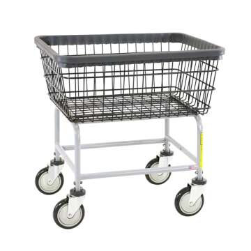 R&B Wire® 100E/D7 Heavy Duty Wire Laundry Cart | 2.5 Bushel | Steel Frame with Dura-Seven™ Anti R...