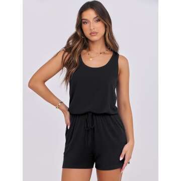 Stylish ANRABESS Women’s Sleeveless Summer Jumpsuit