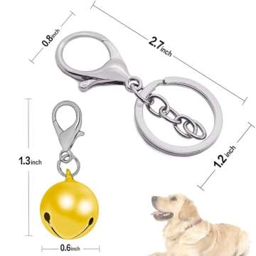 Aoche 6 Pack Pet Bells for Dog and Cat Collars - Colorful Charm and Safety