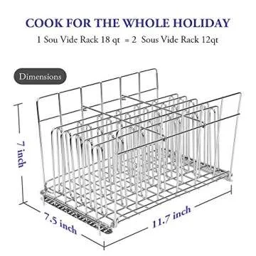 Sous Vide Container 12 Quarts with Sous Vide Rack and Lid Compatible with Anova All Models, Anova Nano, Chefsteps Joule, Instant Pot, Wancle Sous Vide Cookers with Cooking Recipes