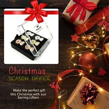 Anchora Original Magic Earring Backs for Droopy Ears | Earring Lifters for Heavy Earring | Earing Lifter Backs BAX | Earlobe Secure Clear Miracle (1 Gold 2 Silver)