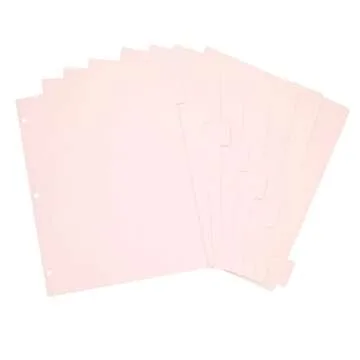 Paper Junkie 12 Sets Pink Binder Dividers - 96 Total