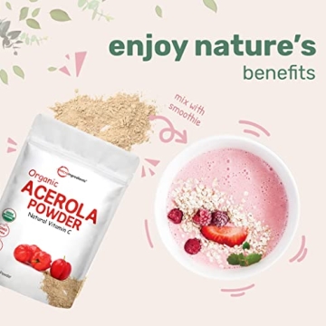 Organic Acerola Vitamin C Powder for Immune Health