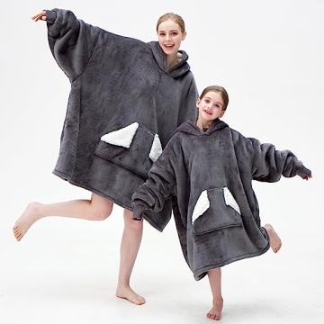 Oversized Wearable Blanket Hoodie with Giant Pocket