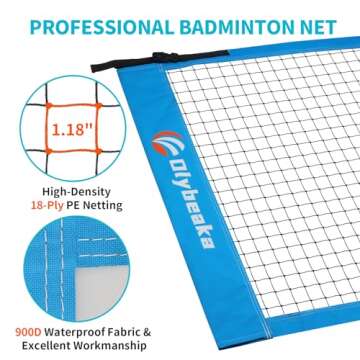 Olybeaka Badminton Set for Backyard Beach Fun