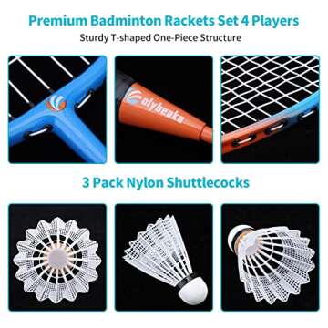 Olybeaka Badminton Set for Backyard Beach Fun