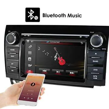 hizpo Wince System 7 Inch Touch Screen Car Radio for 2007-2013 Tundra/ 2008-2014 Sequoia Car Stereo DVD Player in Dash GPS Navigation Support Bluetooth/SWC/Mirrorlink with Free Backup Camera