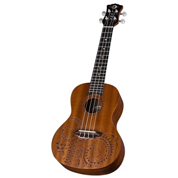 Luna Tattoo Concert Ukulele with Gig Bag for Beginners