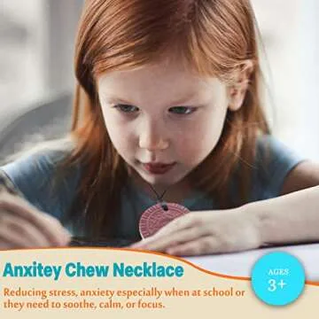Chew Necklaces for Sensory Kids - Silicone Chewy Toys 2 Pack