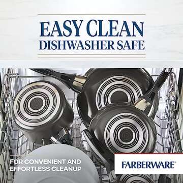 Farberware 15-Piece Dishwasher Safe Cookware Set