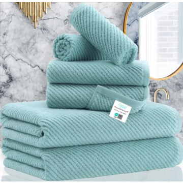 Luxurious 6-Piece Quick-Dry Cotton Towel Set