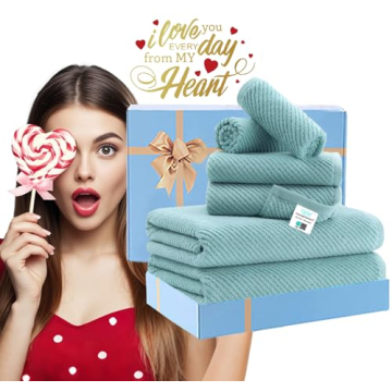Luxurious 6-Piece Quick-Dry Cotton Towel Set