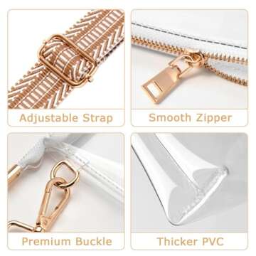 Y&R Direct Stylish Clear Purse for Concerts & Events