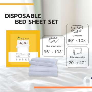 ApexZag Disposable Travel Sheets for All Bed Sizes