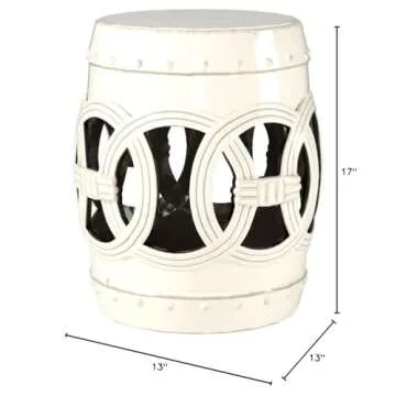 SAFAVIEH Double Coin Ceramic Decorative Garden Stool - Versatile & Stylish