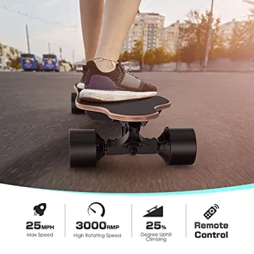 DresKar Electric Skateboard - Speed up to 26 MPH and 12.5 Miles Range