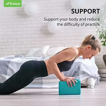 Trideer Yoga Block, Soft Non-Slip Surface Foam Premium Blocks, Supportive, Lightweight, Odor Resistant, Yoga Accessories for Pilates Meditation General Fitness Stretching Toning, 2 Pakc Grass Green