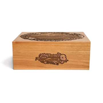 Love Never Ends Wooden Keepsake Box for Couple Wedding Anniversary Gift [Personalized Jewelry Box fo...