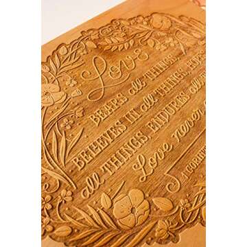 Love Never Ends Wooden Keepsake Box for Couple Wedding Anniversary Gift [Personalized Jewelry Box for Mom, Large Memory Box for Him Her, Made in the USA]