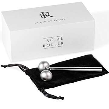 Facial Roller Massager, Cooling Metal to Contour and Reduce Puffiness, Face Lift, Anti-Aging, Skin T...
