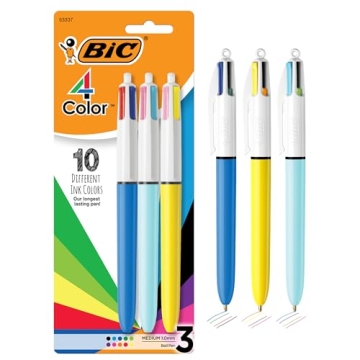 BIC 4-Color Pens - Perfect for Creative Writing & Organization